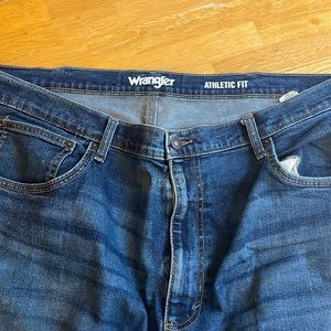 Wrangler athletic fit blue Jeans.